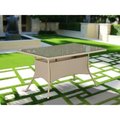 Invernadero Valencia Outdoor-furniture Wicker Patio Table - Cream IN2242867